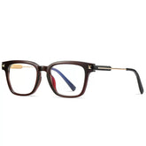 Cyril Retro Square Optical Glasses Frame Rectangle Frames Southood Red brown